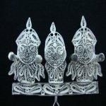 Polished Silver Filigree Handicraft Showpieces 30x19x10cm