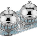 Silver Plated Decorative Bowl Set With Tray