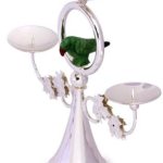 Metal Silver Plated Decorative Candle Stand 6 Inch