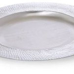 Metal Round Silver Plated Serving Plate, Thickness : 2mm