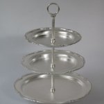 Seventh Element Silver Plated Three Tier Cake Stand Multisize