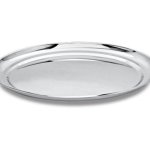 Silver Stainless Steel Rajbhog Plate 8 to 14 Inches