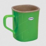 Square Wheat Fibre Beverage Cup, Color : Green