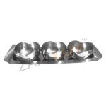 Heart Stainless Steel Bowls, For Food, Color : Silver