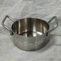 Polished Stainless Steel Casserole, Color : Silver for Cooking