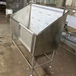 Stainless Steel Dog Bath Tub, Color : Silver