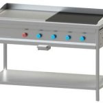 Grey Manual Rectangular Stainless Steel Hot Plate With Griller, For Commercial Kitchen