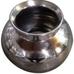 Stainless Steel Round Gundu, Color : Silver