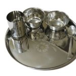 Platima Mirror Polish Stainless Steel Thali Set