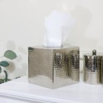 Polished Stainless Steel Tissue Box, Shape : Square