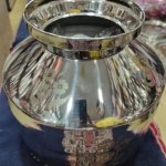 Mahalakshmi Silver Round Stainless Steel Water Pot