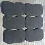 Non Polished Stepping Stones, Color : Black 30x55cm for Garden Use