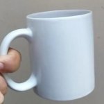 Polished Ceramic Sublimation Mug, Color : White for Gifting, Drinkware