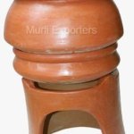 Coated Plain Terracotta Air Steamer Handi, Color : Brown