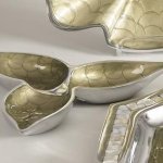 Aluminium Polished Three Leaf Dish, Feature : Fine Finished, Light Weight, Long Life, Non Breakable