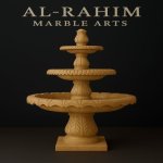 Matte Three Tiered Sandstone Outdoor Fountain