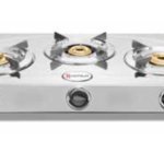 Hotsun Triple Cook Gas Stove, For Kitchen, Color : Silver