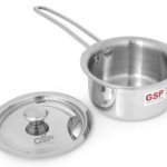 Gsp Non Coated Triply Stainless Steel Saucepan with Lid 100-150