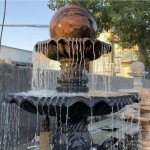 Polished Water Ball Marble Fountain, Shape : Round for Garden, Outdoor