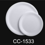White Acrylic Round Plate for Dining Or Serving Food