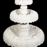 White Marble Three Tier Fountain, Design : Modern