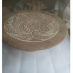Round Wood Cake Plate, Size : Medium