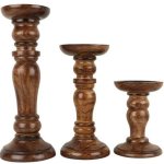 Polished Wooden Candle Stand, For Decoration