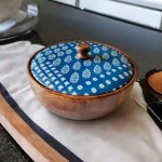 Polished Wooden Casserole, Color : Brown 11inch for Home