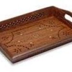 Polished Plain Fancy Wooden Serving Tray, Feature : Durable, Dust Proof
